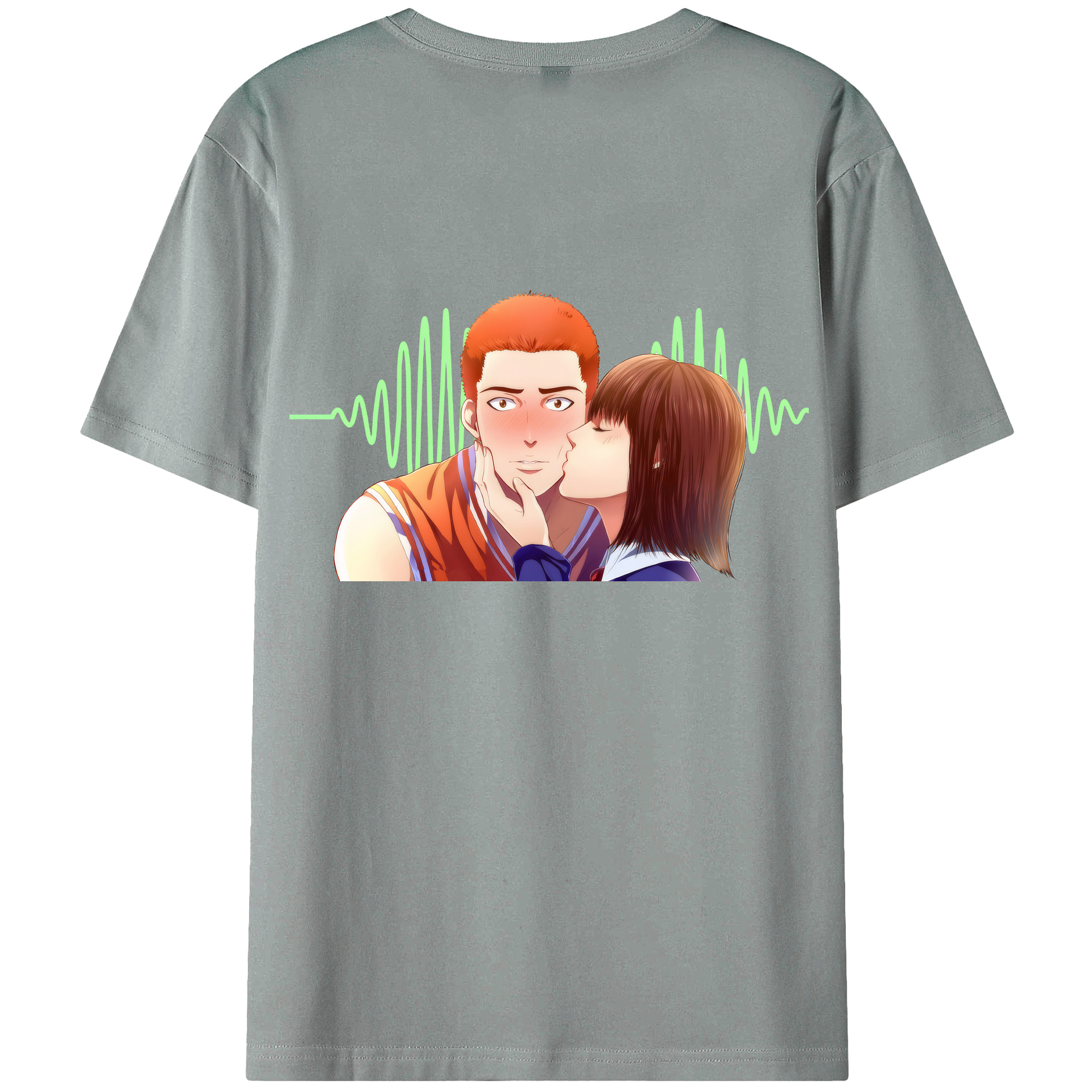 （画像用） SLAM DUNK／スラムダンク 綿100％ メンズ半袖Tシャツ（バックプリント） 通気性